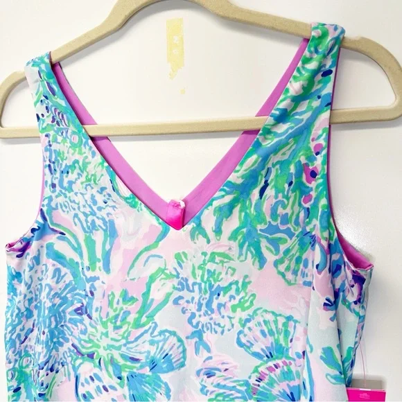 Lilly Pulitzer Women's Florin Sleeveless V-Neck Tank Top - Reversible Woven Polyester, Bra-Friendly - View #9